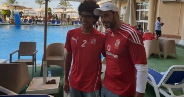 صور ..فنانون أهلاويون يدعمون الأهلى فى النهائى الأفريقي أمام الترجي ببرج العرب