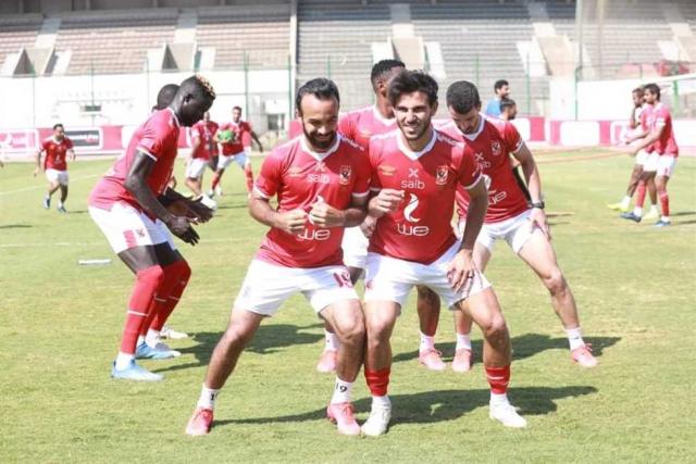 حمدي فتحي يشارك في المران الجماعي للأهلي