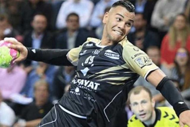 محمد ممدوح هاشم لاعب فريق مونبلييه لكرة اليد - صورة أرشيفية