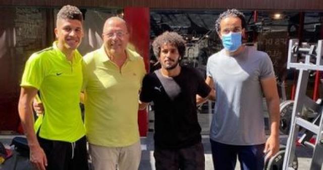 عبد الله جمعة لاعب الزمالك مع محمد عبد الغني