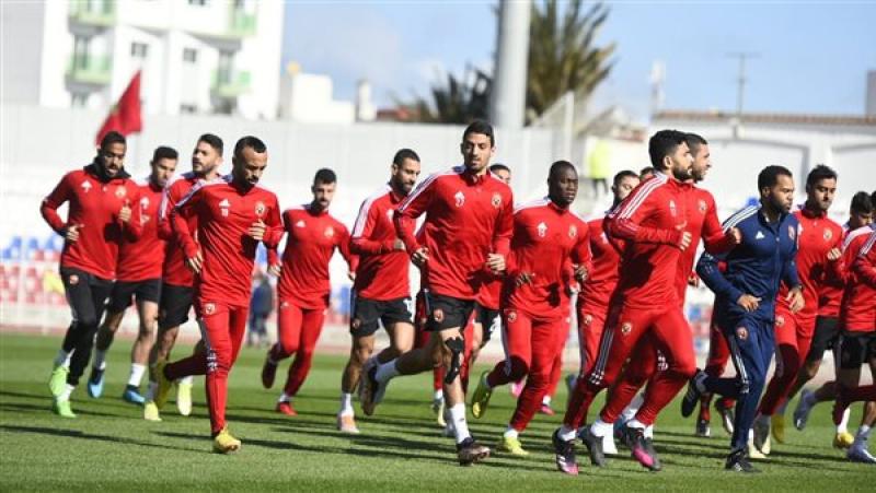 رياضة  فريق الأهلي في مران سابق